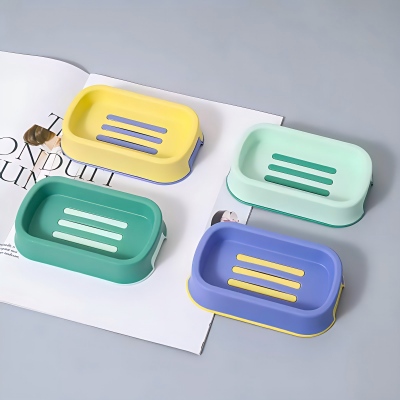 6855-（4个装）双层沥水肥皂盒浴室卫生间皂盒 60/箱