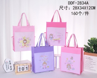 DDF-2834A新款卡通手提作业书袋大容量多功能美术包补课包160/件