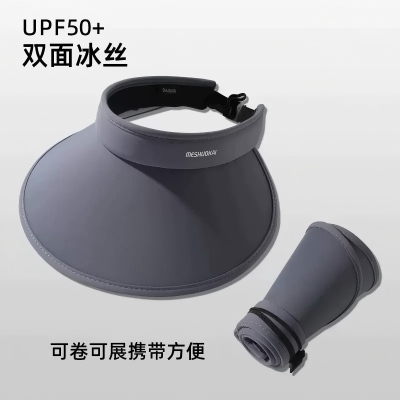 UPF50+防晒帽女款防紫外线夏季加大帽檐空顶遮阳帽八B34-4-3