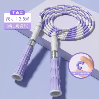 儿童竹节跳绳学生中考专用考试健身跳绳可签名八B36-1-2