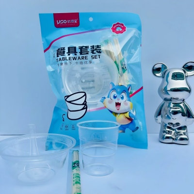 一次性5人水晶餐具套装 84/箱