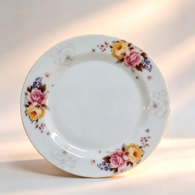 （20.5cm仿瓷）6008贴花盘清新风碗碟盘餐具 420/件