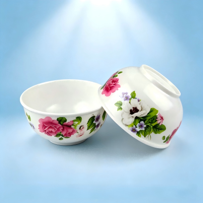 （仿瓷）S08花碗清新风碗碟盘餐具 240/件