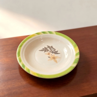（仿瓷）98009贴花汤盆清新风碟盘餐具 86/件
