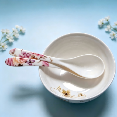 （仿瓷）501花粉汤勺清新风餐具 456/件