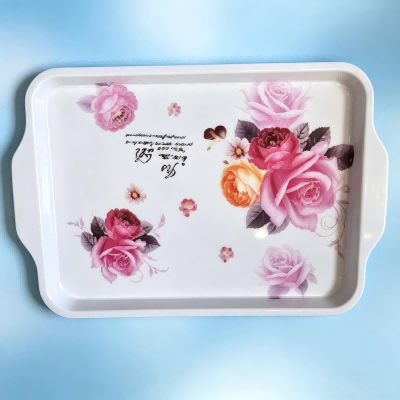 （仿瓷）5014双耳托盘清新风餐具 80/件