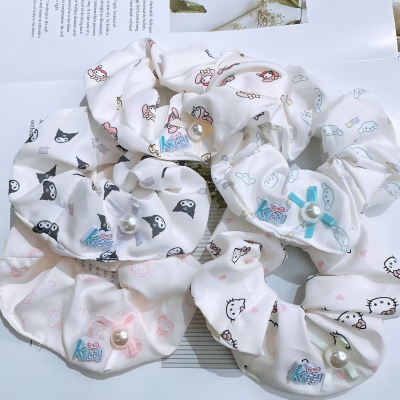夏季甜美大肠发圈少女蕾丝碎花扎马尾头绳花边皮筋发饰