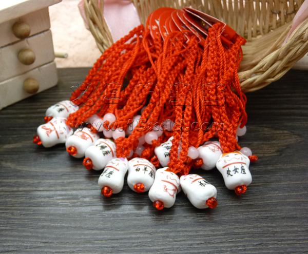 招财猫 陶瓷猫红绳手链 星座 祝福语 红绳转运手