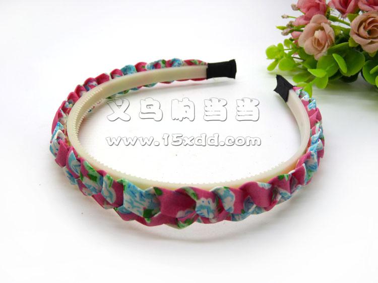 韩国进口正品发箍麻花编织拉花布质彩带发卡发饰压发卡(b4-5-4)