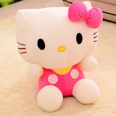正版哈喽hellokitty娃娃凯蒂猫公仔kt猫毛绒玩具女孩可爱礼物kt猫1号