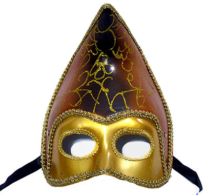 万圣节喷金独角半脸面罩圣诞节化妆舞会面具批发