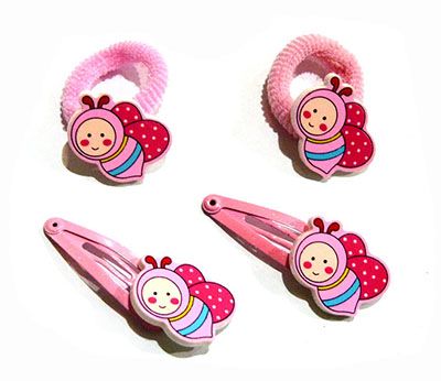 (4个装)韩版可爱卡通公主夹子儿童头饰品头花发卡b4-2-4