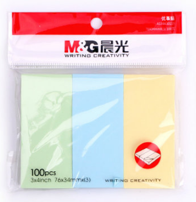 晨光文具 便签本 YS-14备忘条便利贴便条纸 76*34*3彩色自粘N次贴八1号7-2-2