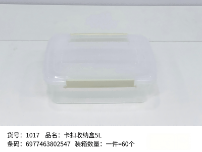 YDL-1017卡扣收纳盒5L 60/件