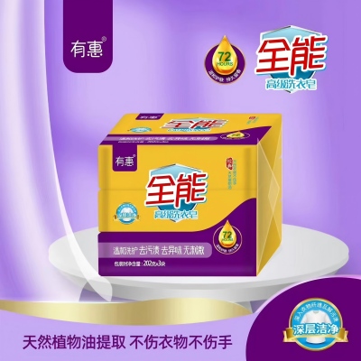 （3块）202g全能高级洗衣肥皂 16/箱