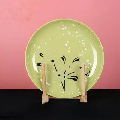 （20.5cm仿瓷）P7008玉石白菊盘清新风碗碟盘餐具 220/件