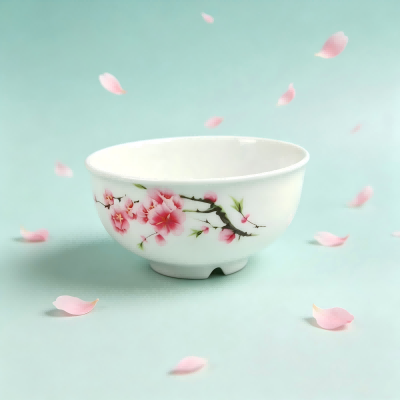 （仿瓷）701花碗清新风碗碟盘餐具 240/件