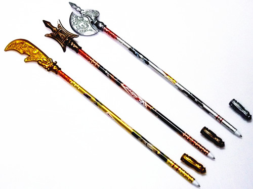 创意文具系列/三尖两刃戟/中性笔