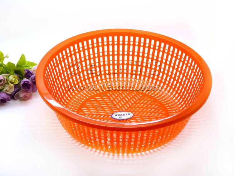 圆形塑料篮子 塑料筐沥水篮洗菜篮果篮 塑料菜篮子筛篮果篮-033沥水篮