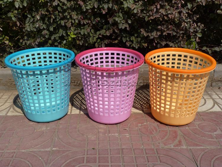 小号扣槽纸箩废纸篓卫生篮时尚美观长筒塑料垃圾桶套圈垃圾筒889