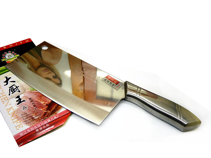 厂家直销钢柄大厨王 不锈钢柄菜刀 厨师刀 家用切片